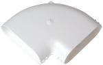 ALDES Coude minigaine blanc 90 horizontal quivalent d80 (40x100), conduits et accessoires rigides plastique  pour intgration facile en faux-plafond et derrire parois fines grce  leur faible encombrement 11023977