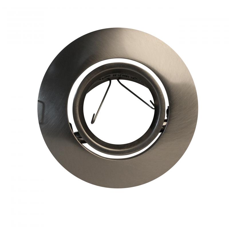 Photo ANTA 1800 R GU5.3 spot encastr rond zamac nickel satine | Ref : 180021