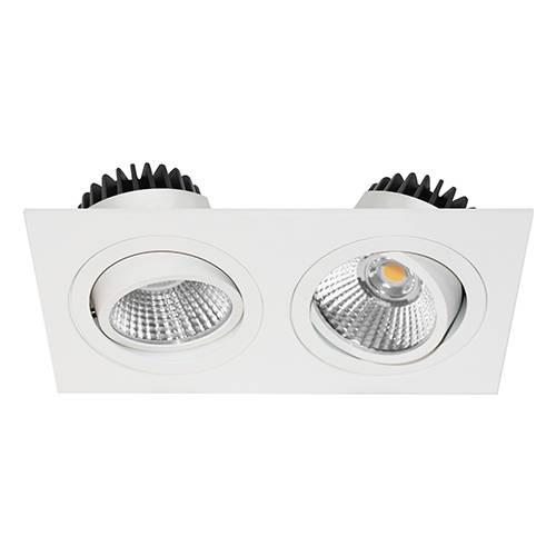 Photo AL2014 SDX 2x9W 2x900Lm 3000K 38 DIM Blanc mat | Ref : DO18230
