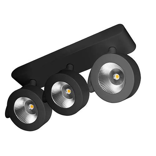Photo EOLE 3 3x10W 3x1000Lm 3000K 36 NOIR MAT | Ref : WA13905