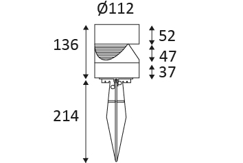 Vignette 3 produit Ref : 1803120 | TURKS W LED applique poteau 3 led's 13,6 cm argent
