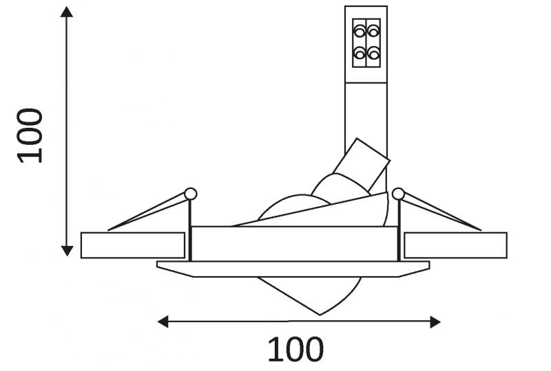 Vignette 3 produit Ref : 180021 | ANTA 1800 R GU5.3 spot encastr rond zamac nickel satine