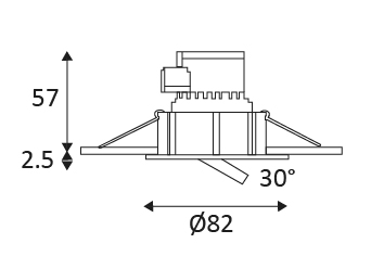 Vignette 3 produit Ref : DO17330 | AL1014 RX-230 7W 750Lm 4000K 38 BLANC MAT