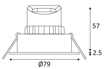 Vignette 3 produit Ref : DO17730 | HD1014 R-230 7W 750Lm 4000K 38° IP65 BLANC MAT