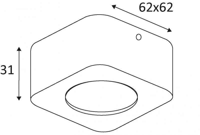 Vignette 3 produit Ref : DW1120S05 | EVA 62 S 7W 455Lm 3000K 38 Noir mat