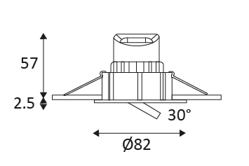 Vignette 3 produit Ref : DO180WW30 | AL1014 RDX 230V 7,5W 600Lm 3000K 38 DIM