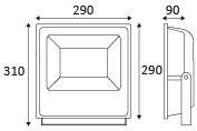 Vignette 3 produit Ref : OU17605 | TATIO 4 100W 10500Lm 4000K 120 IP65 NOI