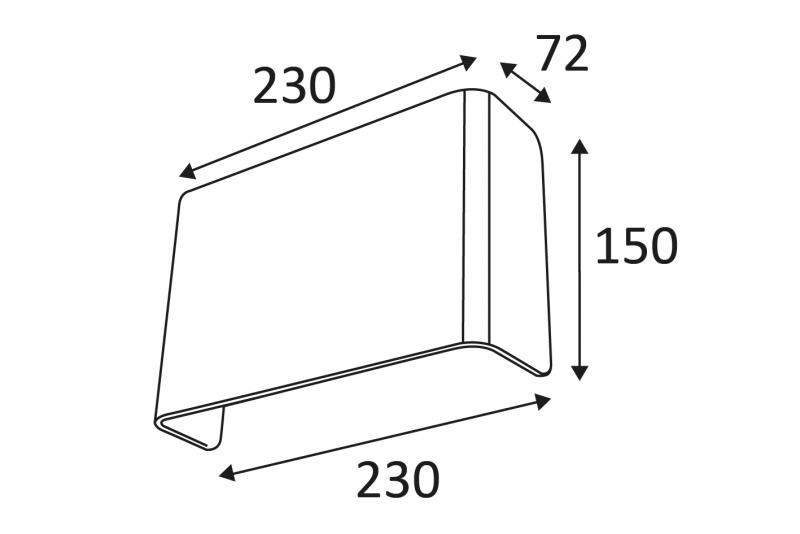 Vignette 3 produit Ref : WA12841 | BIXBY U&D 13W 700Lm 3000K aluminium poli