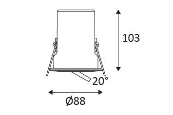 Vignette 3 produit Ref : DO276WW05 | RT1014 RDX GU10 AUTO 5W 450Lm 2700K DIM noir