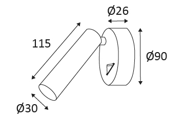 Vignette 3 produit Ref : WA11230 | MILO SPOT 5W 320Lm 3000K 40� BASE BLANC MAT