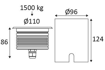 Vignette 3 produit Ref : OU326NW16 | APA RD-230 8W 600Lm 4000K 60° IP67 DIM Acier inoxydable