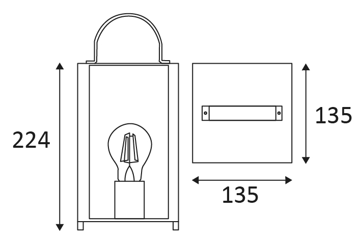 Vignette 3 produit Ref : OU34124 | KADRO F E27 OU341 E27 A60 8W IP44 anthracite