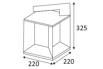 Vignette 3 produit Ref : OU343WW24 | NARA 18W 1000Lm 3000K IP65 ANTHRACITE