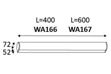 Vignette 3 produit Ref : WA167WW03 | VILI WA167 12W 1000Lm 3000K L:60CM IP44 chrome