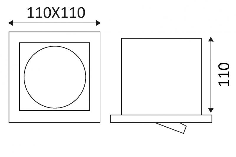 Vignette 3 produit Ref : DL60128 | DL601 S GU5.3 spot encastr� orientable argent