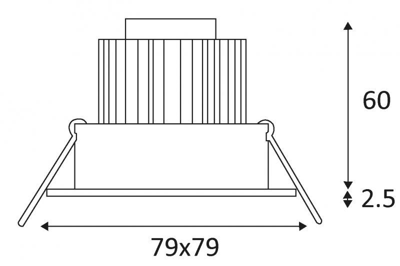Vignette 3 produit Ref : DO11330 | HD1014 S 6W 820Lm 4000K 38° IP65 BLANC MAT