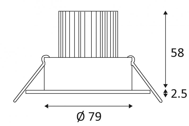 Vignette 3 produit Ref : HD1014R30 | HD1014R 6W 650Lm 3000K 38° IP65