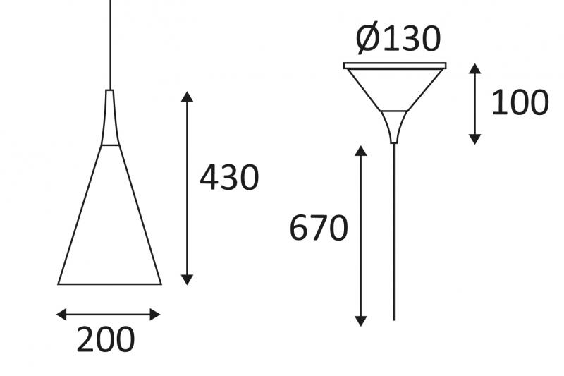 Vignette 3 produit Ref : KI00403 | PYRA200 E27 SUSPENSION 40W CLA/ECO