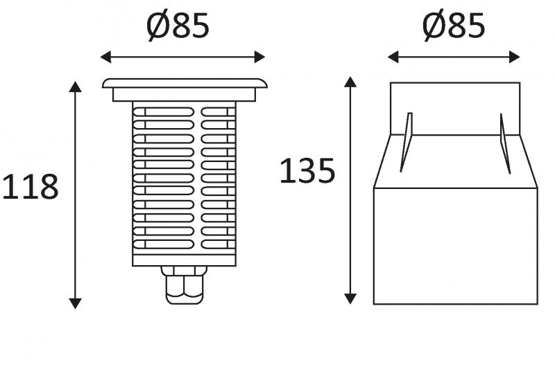 Vignette 3 produit Ref : PU637WW | PURE 380 7W 540Lm 3000K 40° IP67 Acier inoxydable