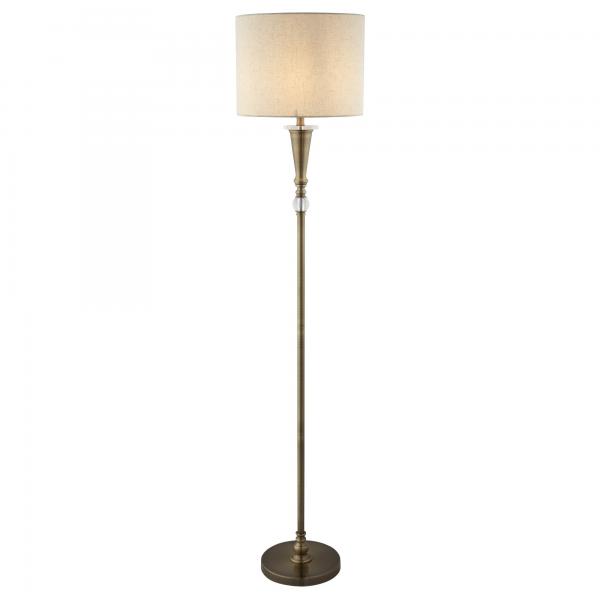 Photo OSCAR 1LT FLOOR LAMP, ANTIQUE BRASS, LIN | Ref : 1012AB