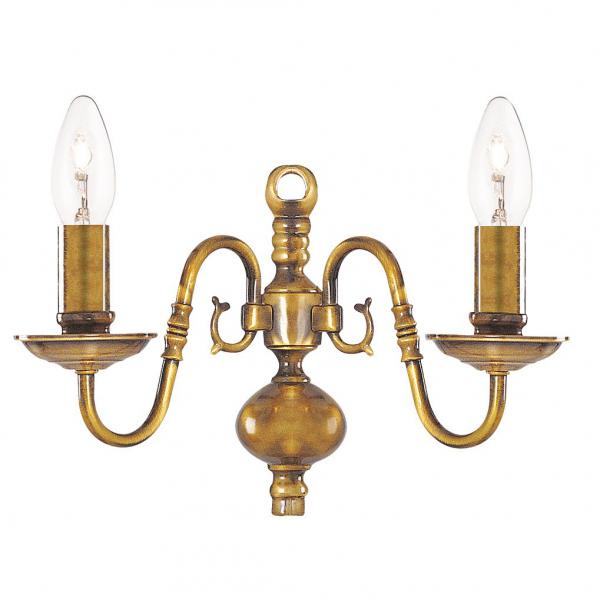 Photo FLEMISH - 2LT APPLIQUE SUPPORT MURALE, L | Ref : 1019-2AB