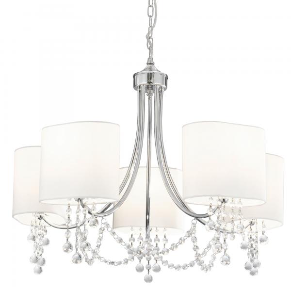 Photo NINA  - 5LT CEILING, CHROME, Cristal cla | Ref : 1055-5CC