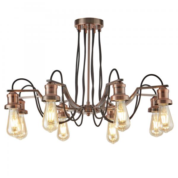 Photo OLIVIA 8LT CEILING, cable tissu tresse n | Ref : 1068-8CU