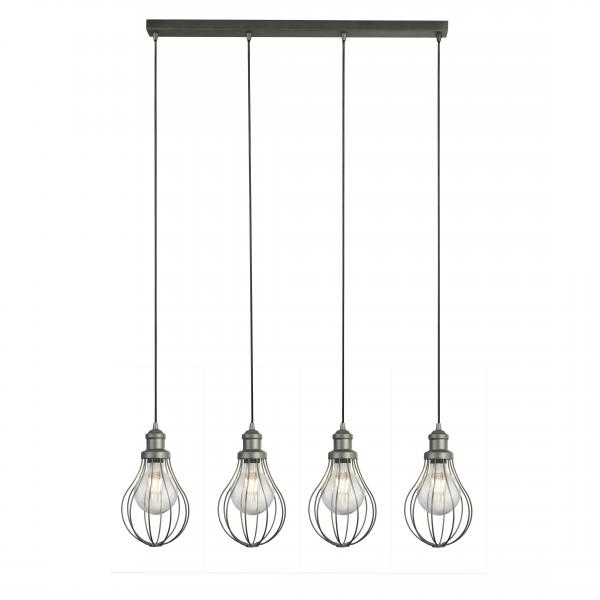 Photo BALLOON CAGE 4LT Suspension, PEWTER | Ref : 1384-4PW