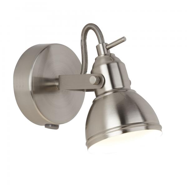 Photo FOCUS - 1LT SATIN Argent INDUSTRIAL Spot | Ref : 1541SS