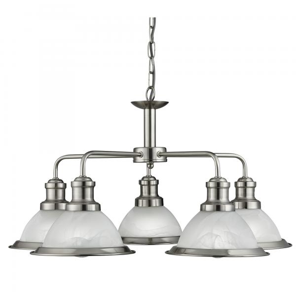 Photo BISTRO - 5LT CEILING, SATIN Argent, VERR | Ref : 1595-5SS