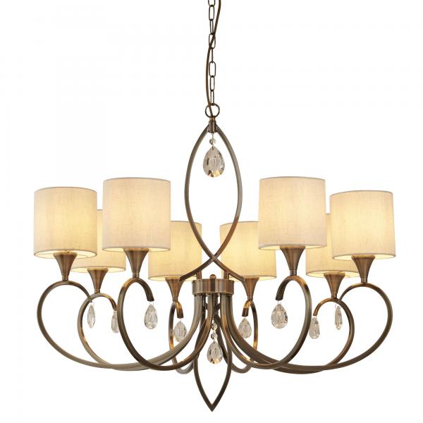 Photo ALBERTO 8LT Suspension, Laiton antique, | Ref : 1608-8AB