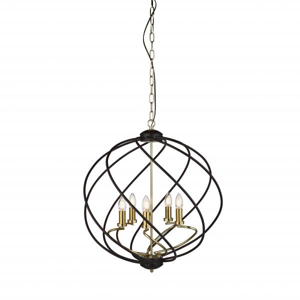 Photo FLOW 5LT Suspension. NOIR/dore | Ref : 1805-5BK