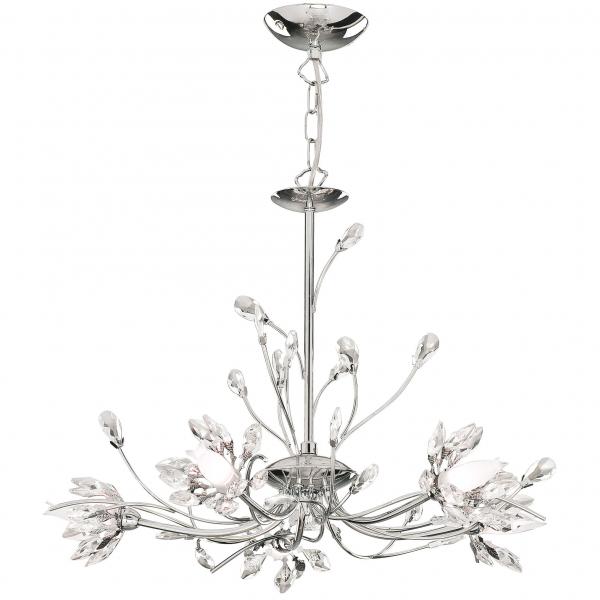 Photo HIBISCUS - 5LT CEILING, CHROME, verre tr | Ref : 1885-5CC