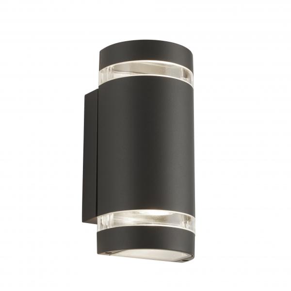 Photo OUTDOOR 2LT CURVED APPLIQUE SUPPORT MURA | Ref : 2002-2GY-LED