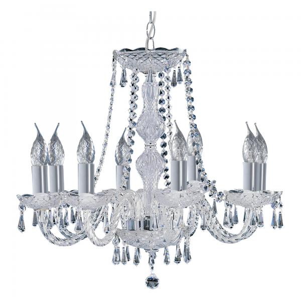 Photo HALE - 8 LIGHT CHETELIER, CHROME, Crista | Ref : 218-8