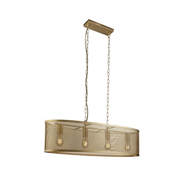 Photo FISHNET 4LT OVAL Suspension MATT dore | Ref : 2484-4GO