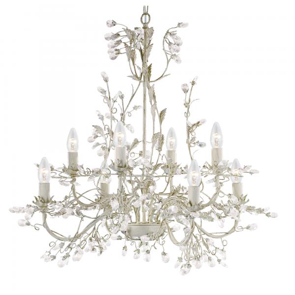 Photo ALMANDITE - 8LT Lustre floral 8 branches | Ref : 2498-8CR