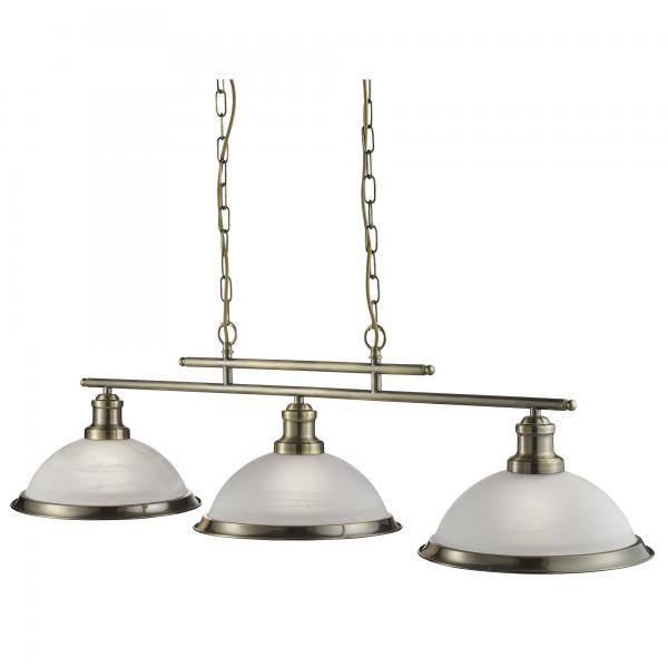 Photo BISTRO - 3LT CEILING BAR, Laiton antique | Ref : 2683-3AB