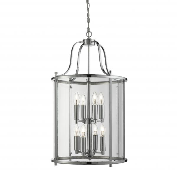 Photo LANTERN GRETE, 8LT CHROME, verre transpa | Ref : 3068-8CC