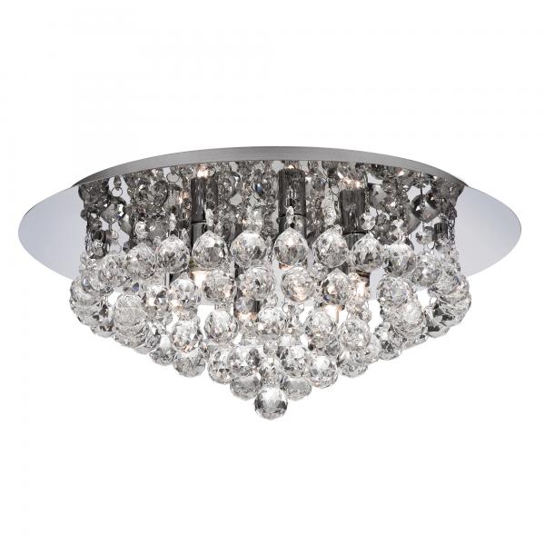 Photo HANNA 6LT CHROME Plafonnier CL XTAL BALL | Ref : 3406-6CC
