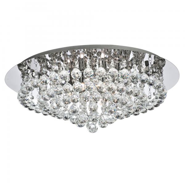 Photo HANNA 8LT CHROME Plafonnier CL XTAL BALL | Ref : 3408-8CC