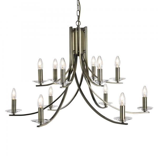 Photo ASCONA - 12LT CEILING, Laiton antique TW | Ref : 41612-12AB