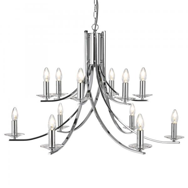 Photo ASCONA - 12LT CEILING, CHROME TWIST FRAM | Ref : 41612-12CC