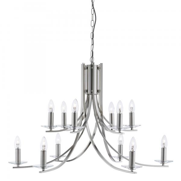 Photo ASCONA - 12LT CEILING, SATIN Argent TWIS | Ref : 41612-12SS