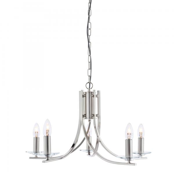 Photo ASCONA - 5LT CEILING, SATIN Argent TWIST | Ref : 4165-5SS