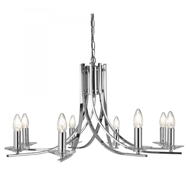 Photo ASCONA - 8LT CEILING, CHROME TWIST FRAME | Ref : 4168-8CC