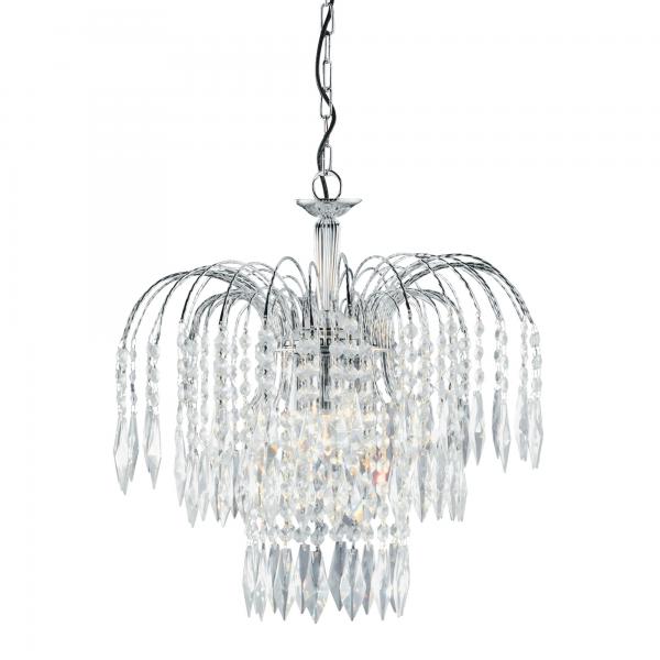 Photo WATERFALL - 3LT CEILING, CHROME, Cristal | Ref : 4173-3