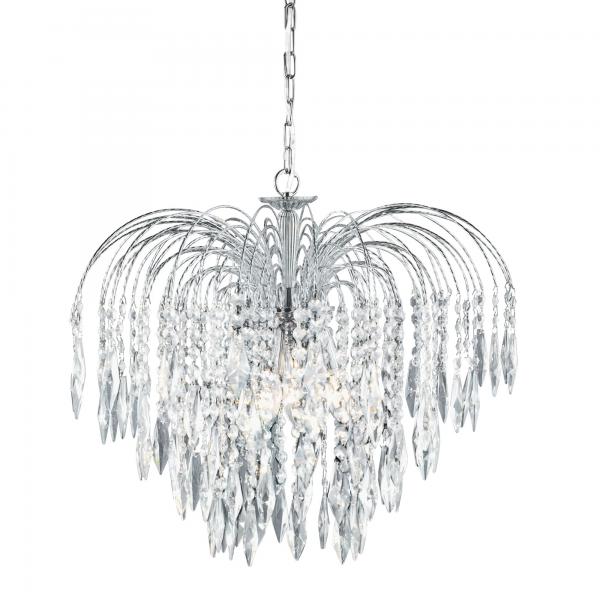 Photo WATERFALL - 5LT CEILING, CHROME, Cristal | Ref : 4175-5