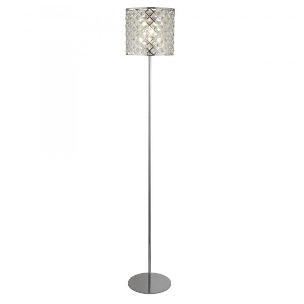 Photo TENNESSE 1LT FLOOR LAMP, CHROME WITH CRY | Ref : 4211CC