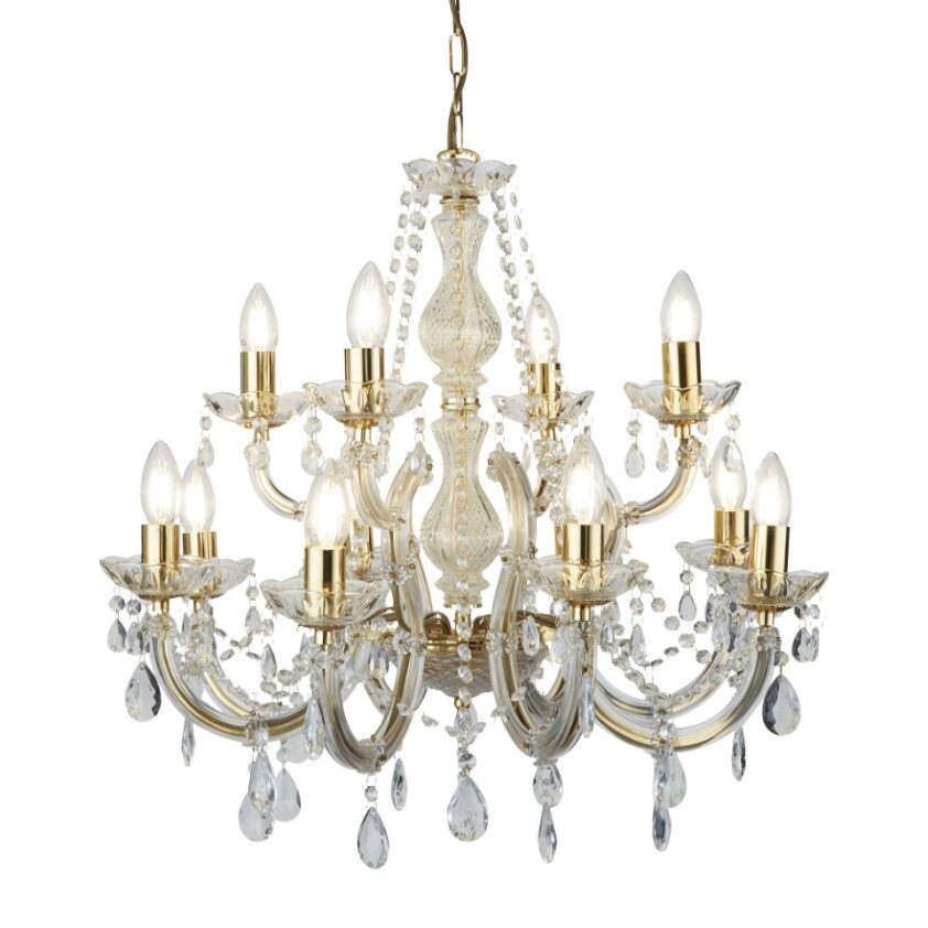 Photo MARIE THERESE - 12LT CHANDELIER, POLISHE | Ref : 699-12